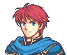 An approximation of Eliwood's portrait from The Blazing Blade as it appears on GBA hardware.