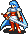 Prototype battle sprite of Eirika as a Lord in Fire Emblem: The Sacred Stones.