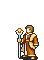 Moulder attacking with light magic as a Bishop in The Sacred Stones.