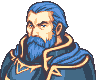 An approximation of Hector's portrait from The Binding Blade as it appears on GBA hardware.