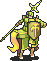 Erik's battle sprite palette using a lance as an enemy paladin in The Binding Blade.