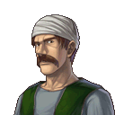 The armorer's portrait in Fire Emblem: Shadow Dragon.