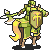 Erik's battle sprite palette using a axe as an enemy paladin in The Binding Blade.