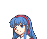 An approximation of Lilina's portrait from The Blazing Blade as it appears on GBA hardware.