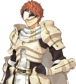 Conrad's portrait as the "Masked Knight" in Echoes: Shadows of Valentia.