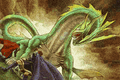 Ninian, as a dragon, appears before Eliwood.