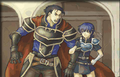 An earlier version of Hector and Farina from Fire Emblem Museum[dead link].