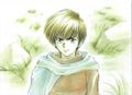 Artwork of a young Leif from Thracia 776 Illustrated Works.