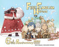 Artwork of Atlas and several other characters for Heroes's sixth anniversary, drawn by Kotaro Yamada.
