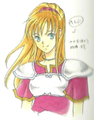Concept artwork of a character named Helen from Fire Emblem 64.