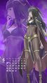Image of a Heroes calendar's May 2017 page, featuring Tharja.