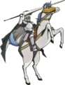 Artwork of the Mystery of the Emblem Paladin depiction from the Fire Emblem Trading Card Game.