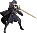 Artwork of male Byleth from Three Houses.