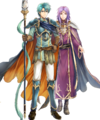 Artwork of Ephraim: Dynastic Duo, a Duo Hero of which Lyon is a part, from Heroes.