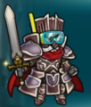 Black Knight: Sinister General wearing the Swim Goggles accessory.