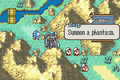 Eirika hacked into the Demon King class, showing the Summon command.