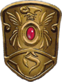 Concept artwork of the Sage's Shield from Echoes: Shadows of Valentia.