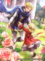 Guinivere in an artwork of Zephiel from Fire Emblem Cipher.