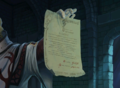 Lekain holding the Daein blood pact.