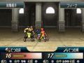 The battle display in New Mystery of the Emblem.