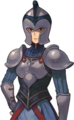 The generic female Cavalier portrait with allied colors in Echoes: Shadows of Valentia.