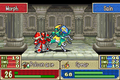 The battle display in The Binding Blade and The Blazing Blade.