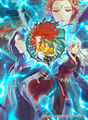 Yune in an artwork of Lehran's Medallion from Fire Emblem Cipher.