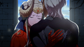 Edelgard embracing male Byleth.