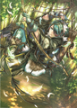 Artwork of Setsuna as an Archer in Fire Emblem Cipher.