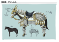 Concept artwork of a Skogul's mount from Fire Emblem Echoes: Shadows of Valentia.