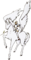 Artwork of the Pegasus Knight from the Fire Emblem Trading Card Game.