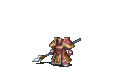 Tirado performing a critical hit with a lance as a General in The Sacred Stones.