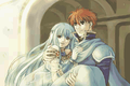 Eliwood carries Ninian after the battle.*