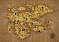 Map of Archanea from the Fire Emblem Museum website's section for Mystery of the Emblem.