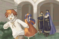 Lilina and Roy as children, playing in the epilogue.
