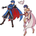 Artwork of Feh, Marth and Alfonse for Expo II.