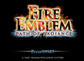 The American title screen for Path of Radiance.