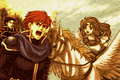 CG image of Eliwood and Florina from The Blazing Blade.