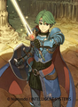 Artwork of Alm from Fire Emblem Cipher.