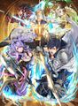 Artwork of the Summoner, Ryoma, Lissa, Camilla and Chrom from Cipher.