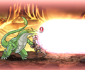 Ninian attacking with Light Breath in Heroes.