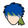 Ike's stock icon from Super Smash Bros. Ultimate