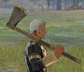 Dedue wielding an Iron Axe in Three Houses.