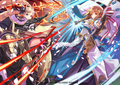 Artwork of Elise and Sakura from Cipher.