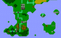 Portion of the world map that Act 1 takes place on in Gaiden.