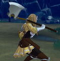 Goldmary wielding a Hand Axe in Engage.