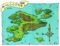 Map of Valentia from Gaiden's instruction booklet.