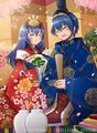 Artwork of Marth and Caeda from Cipher.