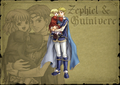 CG image of Guinivere and Zephiel in Path of Radiance.