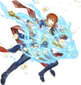 Artwork of Eliwood, in his Love Abounds outfit, from Heroes.